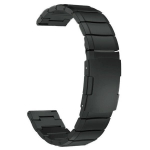 "Best Accessories" plieninė apyrankė laikrodžiui, 22 mm pločio, juoda