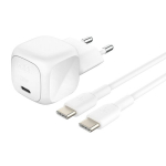 Kroviklis fotoaparatui Belkin USB-C 20W kompakti sieninė kroviklis greitam krovimui baltas