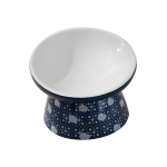 Keramikinis paauk&scaron;tintas dubenėlis kačių maistui, indas gyvūnams, 15 cm x 10 cm