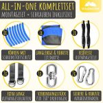 Wolkengl&uuml;ck&reg; Sūpynės lizdas [skersmuo 110 cm] - reguliuojamo auk&scaron;čio sūpynės lauke ir viduje vaikams ir suaugusiems [maksimali apkrova 150 kg] - sūpynės su tvirtinimo priedais - vaiki&scaron;kos sūpynės