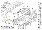 BMW 5 E61 De&scaron;inės Bok&scaron;telio Dekoratyvinė Plok&scaron;tė Originalus 51497076862