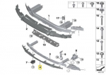 BMW Žemyninis Priekinis Smūgio Slėpiklis 7 G11 G12 Originalus 51117358795