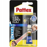 Pattex Sos Power Gel 2g greitai džiūstantys sekundiniai super klijai S.o.s stiprūs