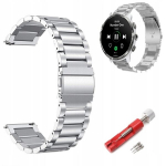 BestAccessories, plieninė laikrodžio apyrankė, plotis 24 mm, sidabrinės spalvos