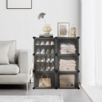 Batų lentyna, Schuhschrank, 32 x 124 x 94 cm, Juoda, Jalan&otilde;ude riiul, kingakapp, 32 x 124 x 94 cm, must