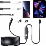 Alogy Endoskopinė inspekcinė kamera endoskopas 5m 6 Led Fhd Wifi telefonui Usb-c