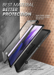 Supcase dėklas, skirtas samsung galaxy tab s7 fe 12.4 colių 2021, apsauginis dėklas 360 laipsnių kampu, tvirtas dangtelis [unicorn beetle pro] su ekrano apsauga ir s pen laikikliu (sm-t730 / sm-t736b) (juodas)
