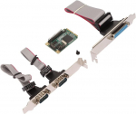 Pcie serial parallel expansion card, parallel port combo card pci express card su 2 didelės spartos dp9 pin, rs 232 serial ports ir vienu dp25 pin parallel port, for