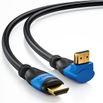 Deleycon Hdmi kampinis kabelis 2m, 4k Hdr, 90&deg; kampas