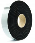 Lipni Epdm tanki sandarinimo juosta, storis 5 mm, 80 mm x 10 m, juodos spalvos putos
