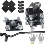 Tapvai profesionalus baldų transportavimo rinkinys, 5 baldų ritinėliai ir 1 kėlimo įrankis (įskaitant neslystančius padėklus), 360&deg; pasukami ir užrakinami, inovatyvus baldų keltuvas sunkiam baldams, maksimalus