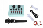 Audio mikserio, garso plok&scaron;tės ir mikrofono Happy Sheep Hp-201 rožinis rinkinys