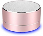Rožinis metalinis bluetooth garsiakalbis, skirtas Samsung Galaxy Note 10+ i&scaron;maniajam telefonui, Usb prievadas, Tf kortelė, papildomas garsiakalbis, mikro mini