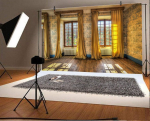 Yongfoto vinilo fotostudijos fonas tu&scaron;čia erdvė interjero tapetai langų užuolaidos medinės grindys fotografijos fonas vaikų fotostudijos fonai rekvizitai 3 x 2 m