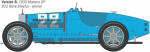 Italeri 4716 1:12 Bugatti Type 35b T.f1929/mon.1930 modeliavimo rinkinys, statinis modelis, amatai, hobis, klijavimas, plastikinis rinkinys, detalus nedažytas