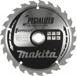 Makita B-62985 Efficut diskinis pjūklo diskas, skersmuo 165 x 1,4 x 20 mm, 25 dantys, 23&deg; danties kampas, skirtas &scaron;variems ir greitiems pjūviams medienoje, skirtas akumuliatoriniams rankiniams diskiniams pjūklams
