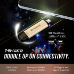 USB laikmena Transcend Jetflash 930c 256gb Usb 3.2 Gen 1 Flash Drive Ts256gjf930c, rožinio aukso spalvos