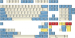 Drop + Mito Gmk Godspeed Custom klavi&scaron;ų rinkinys - Doubleshot Cherry profilis - Suderinamas su Cherry-mx tipo koteliais ir i&scaron;dėstymais: 60%, 65%, 75%, Tkl, 100% mechaninėmis klaviatūromis (armstrong rinkinys)