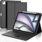 Jademall Klaviatūra Ipad Air 13 - Belaidė klaviatūra su jutikliniu kilimėliu, skirta Ipad Air 13 m2 2024/air 13 m3 2025, apsauginis dėklas su pie&scaron;tuko laikikliu