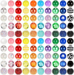 Hopbucan 100 vnt 20 mm karoliukai ra&scaron;ikliams, kalnų kri&scaron;tolo karoliukai, bubblegum karoliukai ra&scaron;ikliams, karoliukais siuvinėti raktų pakabukai, "pasidaryk pats" ra&scaron;ikliai, papuo&scaron;alų gamyba