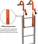 Umelee kopėčių stabilizatorius 2 vnt., kopėčių kabliai su ratukais, kopėčių stogo kablių rinkinys, universalūs kopėčių priedai su guminėmis rankenomis, užtikrinančiomis neslydimo funkciją, maksimali apkrova 250 kg
