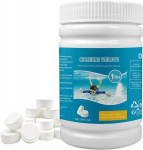 1 lbs chloro tabletės baseinui, multifunkcinės chloro tabletės baseinui, vienos 1 colio chloro tabletės, valymo priedai (23 x 23 g)