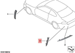 BMW G42 220d 220i 230i M240iX Galinis kairės pusės at&scaron;vaitas M originalus 63148078491