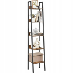 Pramoninė biuro stovinti knygų spinta juoda 5 lentynos knygų kopėčios palėpė auk&scaron;ta klasikinė