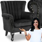 Poilsio fotelis Mebel Elite MALLO Juodas