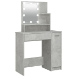 Kosmetinis staliukas，Makiažo stalas su LED ap&scaron;vietimu, pilkas, 86,5x35x136cm CFE3401087