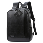 Kelioninė miesto kuprinė BAD&BAGS, juoda, odinė