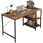 Jaunimo žaidimų kompiuterio stalas pramoninis 2 lentynos rudos spalvos 120 cm