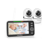 Mobili auklė Hellobaby su 2 vaizdo kameromis HB6250-2 5&Prime; ekranas