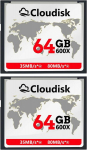 Cloudisk CF2 CompactFlash 64 gb, 2 vnt