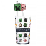 Minecraft stiklinė su &scaron;iaudeliais, 485 ml