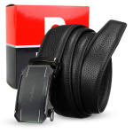 Pierre Cardin natūralios odos diržas vyrams, juodas