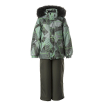 Huppa Žieminis komplektas berniukams DANTE 1, dark green pattern/ dark green