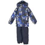 Huppa Vaikų žieminis komplektas AVERY 1, navy pattern/ navy, 86