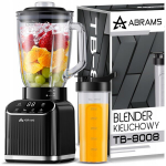Stiklinis plaktuvas 1500W, 1,5 l stiklinis indas + 600 ml gertuvė, titano a&scaron;menys Abrams