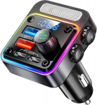 54W automobilinis FM siųstuvas su &bdquo;Bluetooth&ldquo; ir greitu įkrovimu