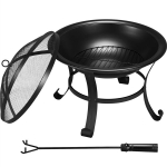 Apvali laužavietė su tinkleliu nuo kibirk&scaron;čių &ndash; 54 cm