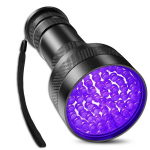 UV LED aliumininis žibintuvėlis &ndash; detektorius, 51 LED, juodas