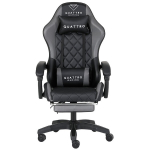 Žaidimų kėdė su pakoju Quattro Carbon Gray
