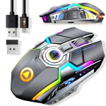 Belaidė įkraunama kompiuterinių žaidimų pelė LIVMAN A5 su RGB ap&scaron;vietimu, 1600 DPI