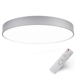 LED lubinis &scaron;viestuvas plafonas 60cm pilkas 60W 4800lm, su pulteliu, reguliuojama spalva ir ry&scaron;kumas