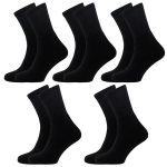 Medvilninės frotinės unisex kojinės, lenki&scaron;ka gamyba, juodos, 5 poros