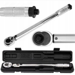 Dinamometrinis raktas 3/8" 7-112 Nm 370 mm su blokavimu, dvejopo sukimosi ir dėklu