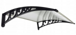 Stogelis vir&scaron; durų Metal-gum, 125x76 cm, juodas
