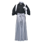 Vyri&scaron;kas japoni&scaron;kas kimono (yukata) &ndash; juoda/pilka, dydis L