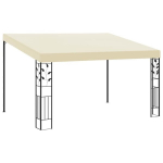 Prie sienos montuojama pavėsinė, 4x3x2.5 m, smėlio spalvos